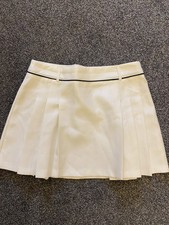 Ladies White Pleated Mini