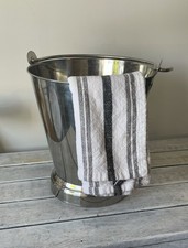 Restoration Hardware Stainless Chrome Champagne Chiller Ice Bucket 12"