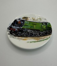 Derick Bown "Sir Winston Churchill" Railway Steam locomotive collectible Plate