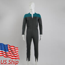 Cosplay DSN Adult DS9 Male Blue Starfleet Uniform Jumpsuit Costumes