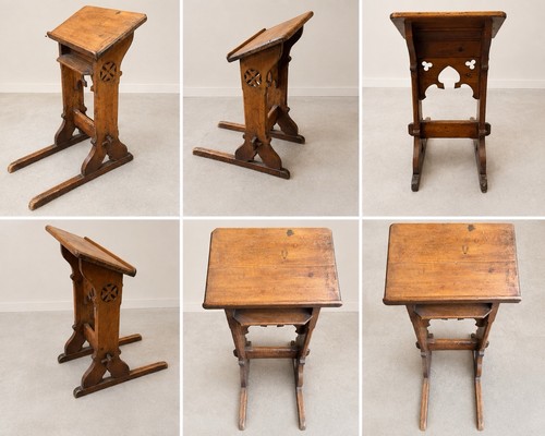 Antique gothic church lectern - gothic,