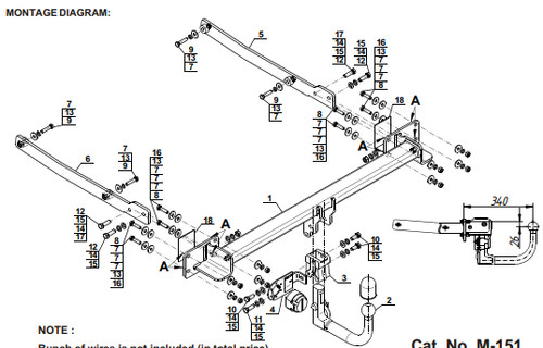 Detachable tow bar - detachable,