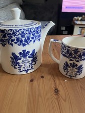 Spode King Charles Iii Tea Pot and milk Jug Limited Edition Ceramic Not Boxed