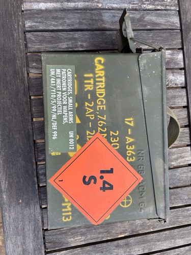 Army ammunition metal box - ammunition, with