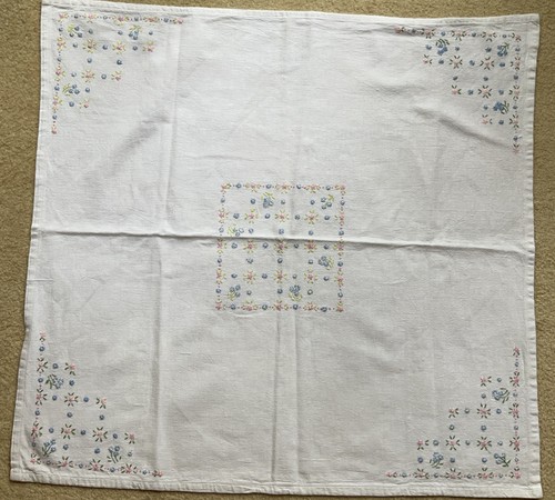 Vintage tablecloth hand - tablecloth,