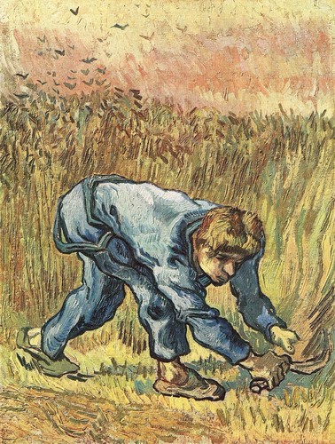 The mower with - , sickle