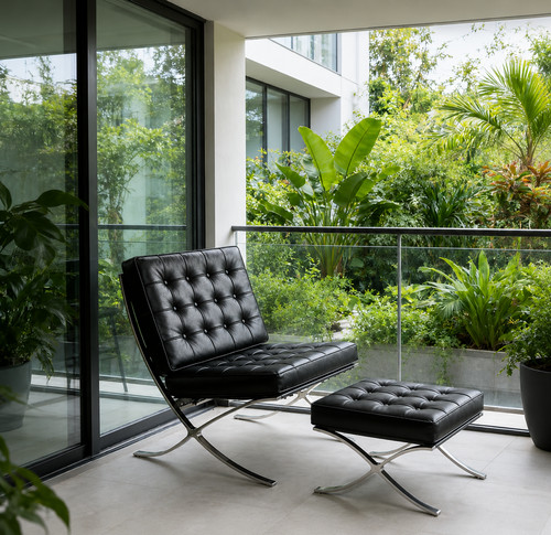 Barcelona chair ottoman - chair, &