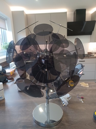 Vintage chrome metal - chrome, black