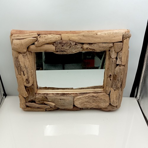 Handmade driftwood wall mirror - handmade,