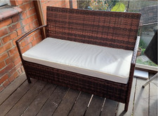 Rattan Storage Bench Outdoor