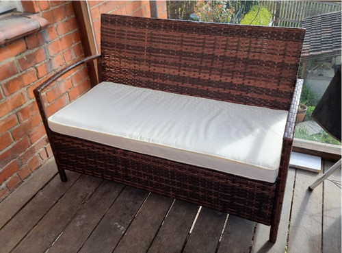 Rattan storage bench - storage,