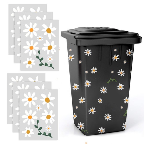 Wheelie bin stickers flowers - wheelie,