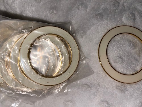 Lot cream gold round flat - lot,