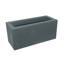 60cm Rectangular Trough Grey Granite Stone Effect Plastic Garden Planter