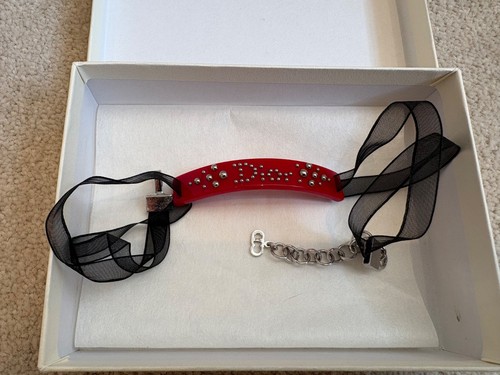 Christian dior red chain black - dior,