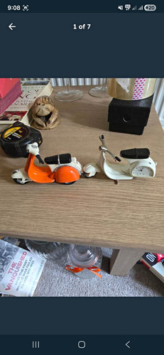 Scooter vespa style - 2x, diecast