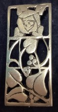 Charles Rennie Mackintosh Style Pewter Brooch Harkison Jewellery Scotland Boxed