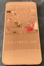 10 oz Maple Leaf 999 Copper Bars Copper Bar Copper Bars Fine Copper