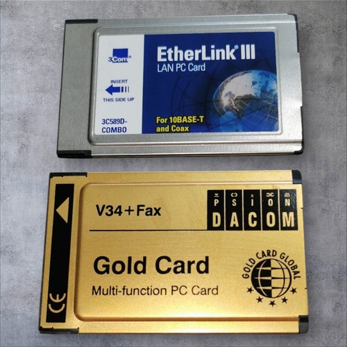Vintage pcmcia cards - pc, 3com
