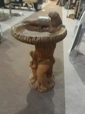 Concrete Otter Birdbath