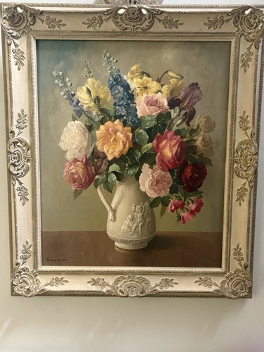 Old floral painting - floral,