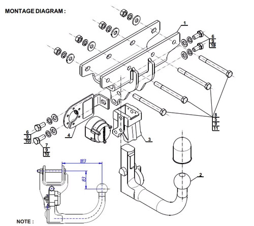 Detachable tow bar for jeep - detachable,