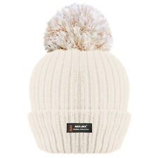 WINTER BEANIE BOBBLE HAT POMPOM LADIES WITH ADVANCED THERMAL INSULATION