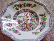 Collectable antique COALPORT England porcelain pin dish-bowl,Indian Tree.