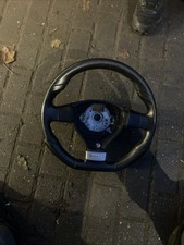 Genuine VW MK5 Golf GTI Black Leather Flat Bottom steering wheel 