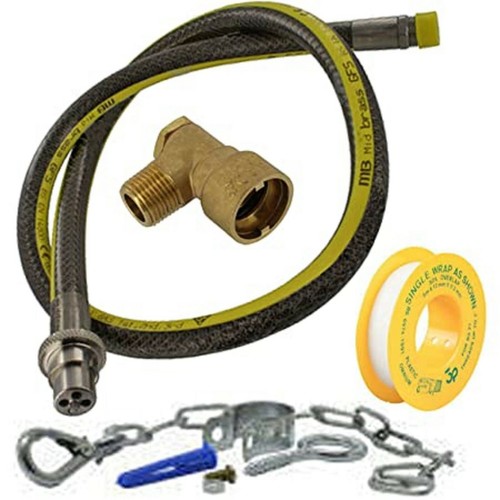 Gas cooker hose bayonet - bayonet, angled