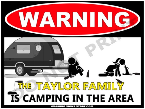 Personalized camping sign - personalized,