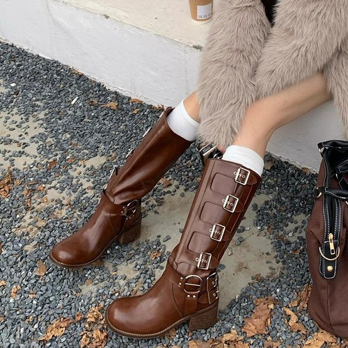 Womens real leather metal - real,