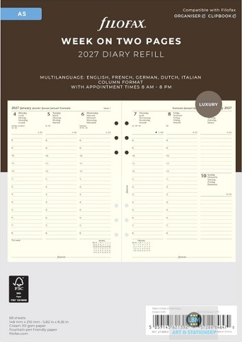 Filofax 2027 diary week - filofax,