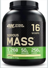 Optimum Nutrition Serious Mass Protein Powder, Vanilla, 8 Servings, 2.73 kg