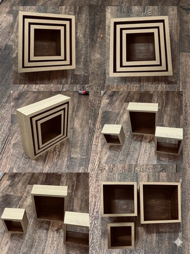 Set wooden cube wall - set,