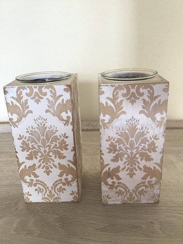 New wooden shabby - wooden, candle