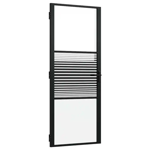 Glass door black aluminium - door,