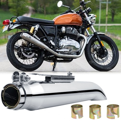Chrome motorcycle exhaust - exhaust, pipe