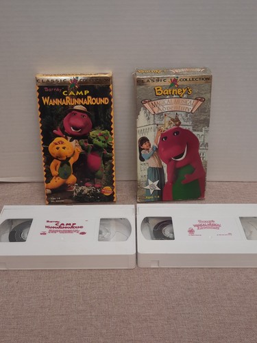 Barney vhs white tape - white,