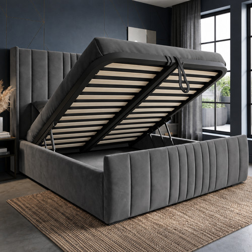 Ottoman storage bed gas - storage, lift