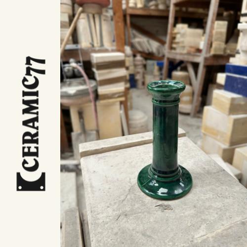 Ceramic candlestick taper - candlestick,