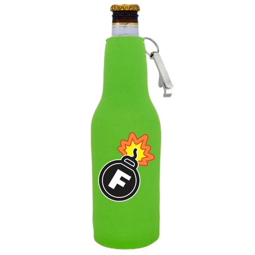 Bomb beer bottle coolie - coolie, full