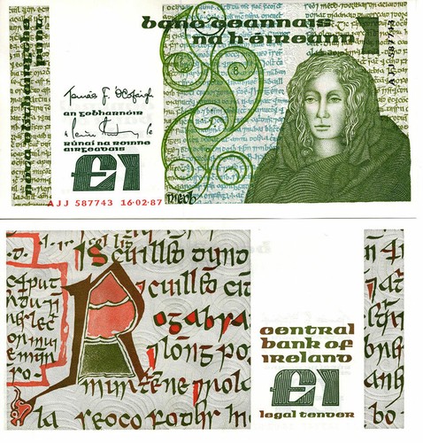 Irish punt banknote 1987 - punt,