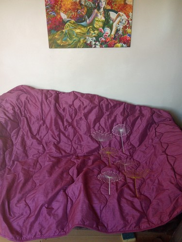 Sanderson plum quilted throw - sanderson,