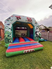 Inflatable  Party Time Theme Bouncy Castle With Slide