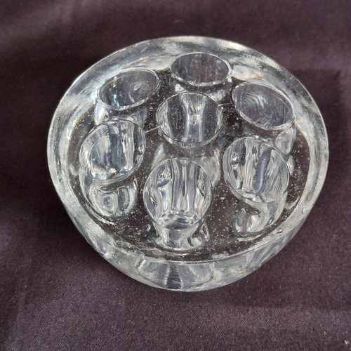 Vintage flower frog clear - vintage,