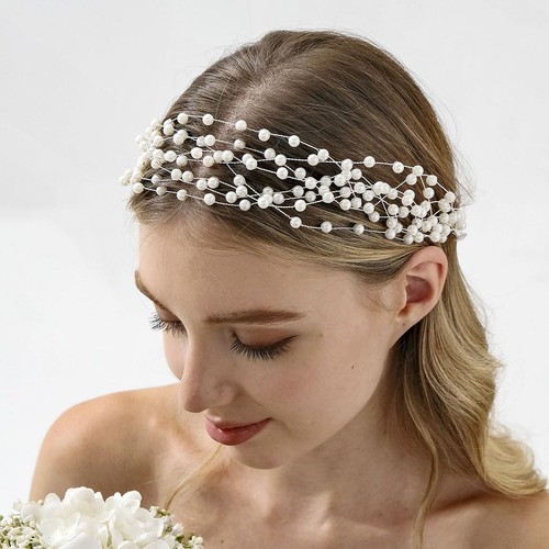 Bridal pearl headpiece - bridal,