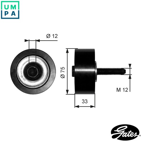 Deflectionguide pulley vribbed - pulley,
