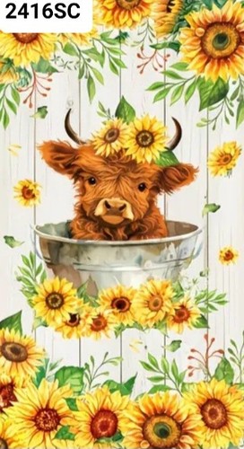 Sunflowers and cow single - x,