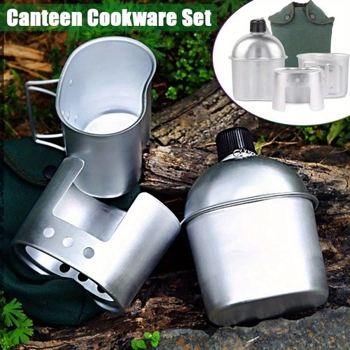 4pcs aluminum canteen cookware - 4pcs,